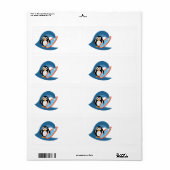 Penguin surfer etiket (Full Sheet)