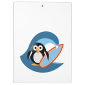 Penguin surfer klembord (Achterkant)