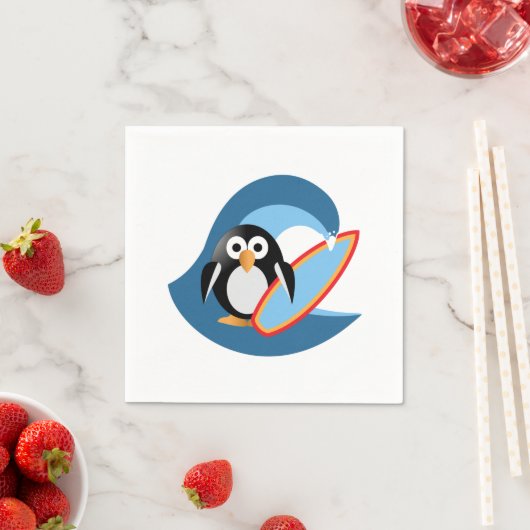 Penguin surfer servetten (Insitu)