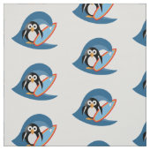 Penguin surfer stof (Swatch)