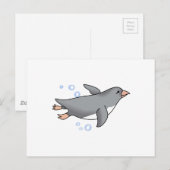 PENGUIN SWIMMING BRIEFKAART (Voorkant / Achterkant)