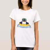 Penguin Swimming Inflatable float Summer T-shirt (Voorkant)