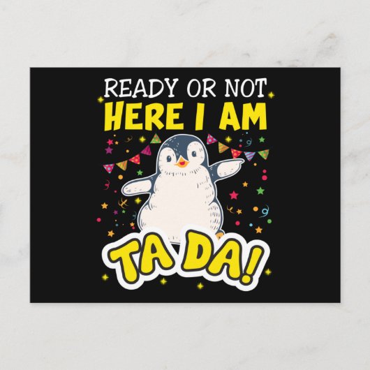 Penguin Ta Da Briefkaart (Voorkant)