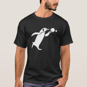 Penguin Tafeltennisspeler Silhouet Minimalist T-shirt