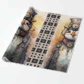 Penguin Tall steampunk 1 Penguianos Cadeaupapier (Uitgerold)