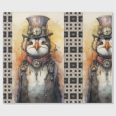 Penguin Tall steampunk 1 Penguianos Cadeaupapier (Vlak)