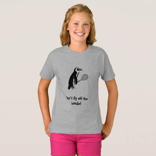 Penguin Tennis Player T-shirt (Voorkant volledig)