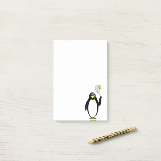 Penguin Tennis Post-it® Notes (Op bureau)