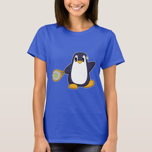 Penguin Tennis racket T-shirt (Voorkant)