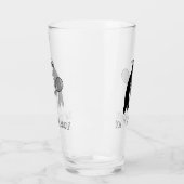 Penguin Tennisspeler met tekst Glas (Links)