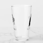 Penguin Tennisspeler met tekst Glas (Rechts)