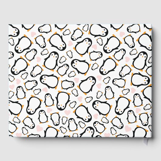 Penguin Theme Baby shower Cute Gastenboek (Achterkant)