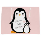 Penguin Theme Baby shower Cute Groot Cadeauzakje (Voorkant)