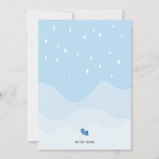 Penguin themed verjaardagsuitnodiging kaart (Achterkant)