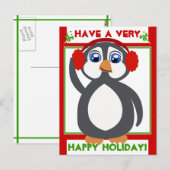 Penguin Toon Holiday! Briefkaart (Voorkant / Achterkant)