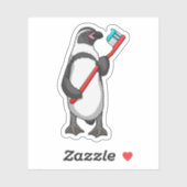 Penguin Tooth-borstel Sticker (Vel)