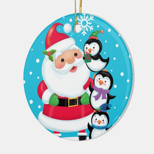 Penguin Totem Keramisch Ornament (Links)