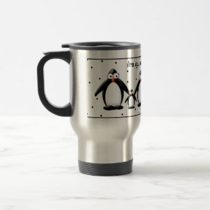 PENGUIN TRAVEL MUG - HET IS ALLEMAAL GOED. REISBEKER