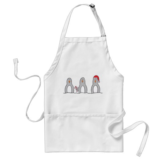"Penguin Trio" Apron Standaard Schort (Voorkant)