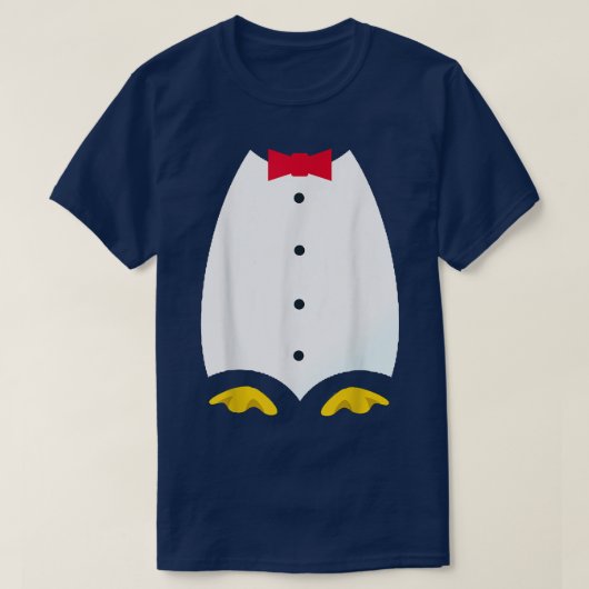 Penguin Tuedo Costume T Funny Halloween T-shirt (Design voorkant)