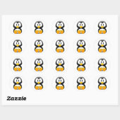 Penguin tux afbeelding ronde sticker (Vel)