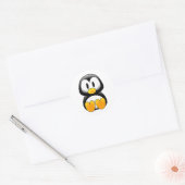 Penguin tux afbeelding ronde sticker (Envelop)