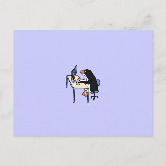 penguin tux-systeembeheerder briefkaart (Voorkant)