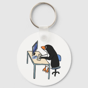 penguin tux-systeembeheerder sleutelhanger