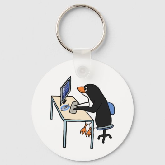 penguin tux-systeembeheerder sleutelhanger (Voorkant)