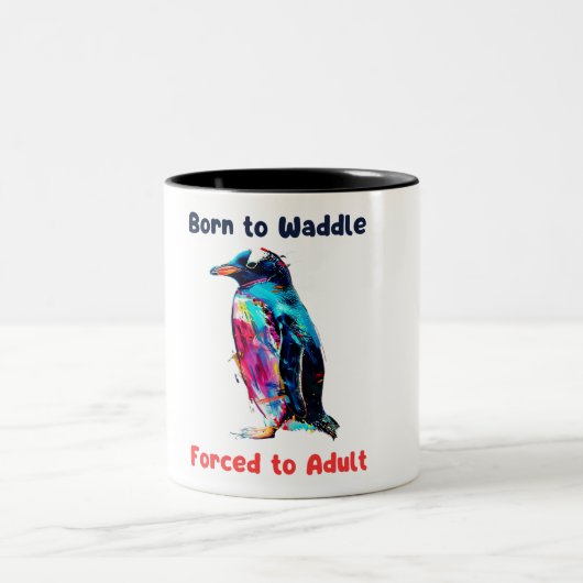 Penguin Tweekleurige Koffiemok (Center)