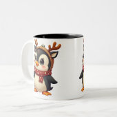 Penguin Tweekleurige Koffiemok (Voorkant links)