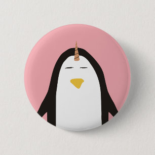 Penguin unicorn ronde button 5,7 cm
