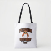 Penguin University - Brown Tote Bag (Voorkant)