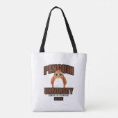 Penguin University - Brown Tote Bag (Achterkant)