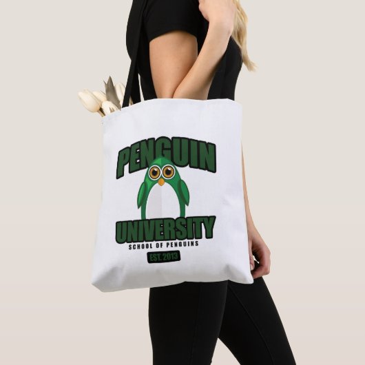 Penguin University - Groen Tote Bag (Dichtbij)