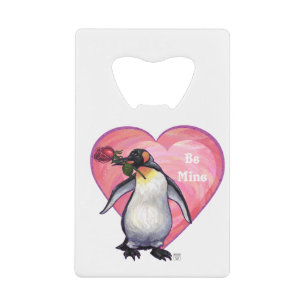 Penguin Valentijnsdag Creditkaart Flessenopener