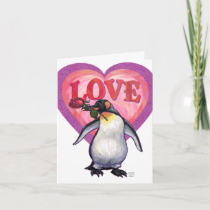 Penguin-Valentijnsdag Feestdagen Kaart