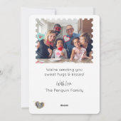 Penguin Valentijnsdag Foto Feestdagenkaart (Achterkant)