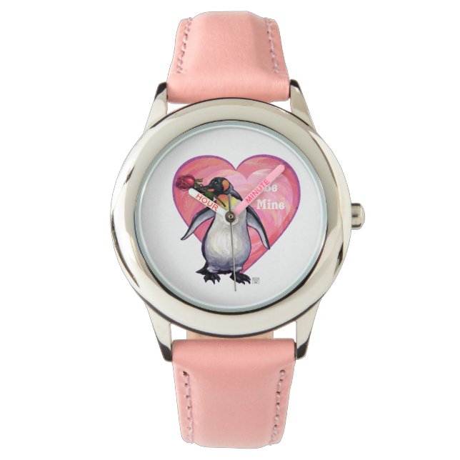 Penguin Valentijnsdag Horloge (Voorkant)
