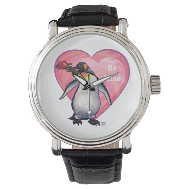 Penguin Valentijnsdag Horloge (Voorkant)