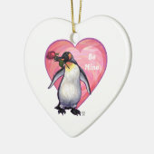 Penguin Valentijnsdag Keramisch Ornament (Links)