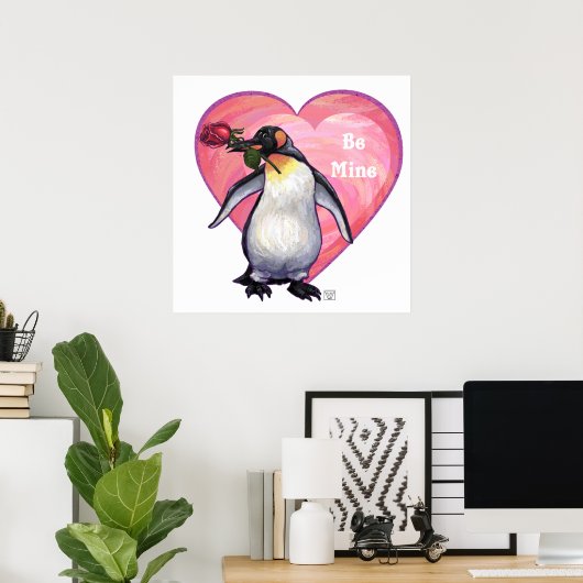 Penguin Valentijnsdag Poster (Thuiskantoor)
