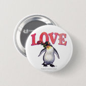 Penguin Valentijnsdag Ronde Button 5,7 Cm (Voorkant /achterkant)