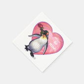 Penguin Valentijnsdag Servet (Hoek)