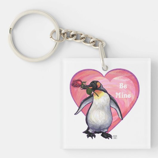 Penguin Valentijnsdag Sleutelhanger (voorkant)