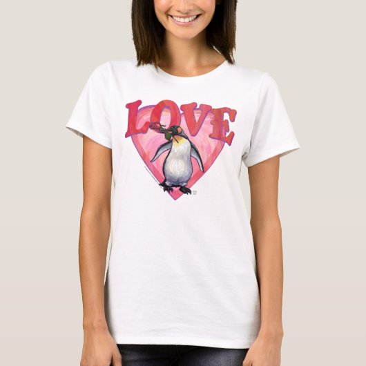 Penguin Valentijnsdag T-shirt (Voorkant)
