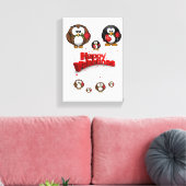 Penguin van de Valentijnse afdruk van het verrekte Canvas Afdruk (Insitu (Woonkamer))