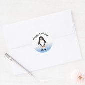 Penguin verjaardagsfeest dank je voor stickers (Envelop)
