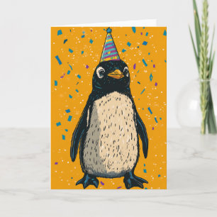 Penguin verjaardagsfeest Wenskaart Kaart