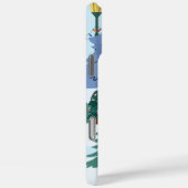 Penguin verlicht Kerstmis Case-Mate iPhone Case (Achterkant / Rechts)